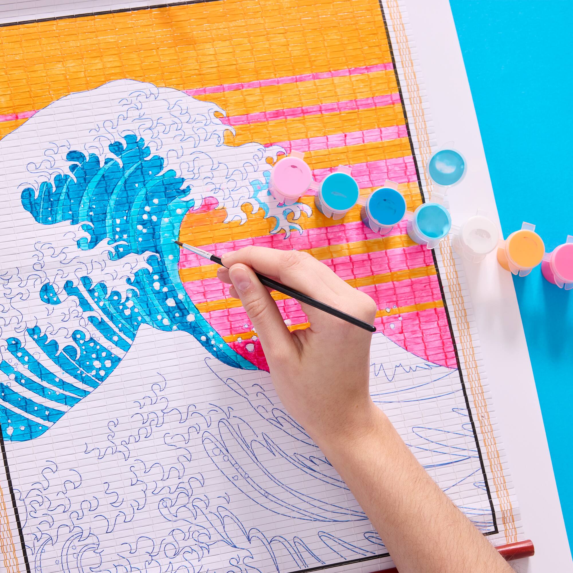 Faber-Castell® The Great Wave Paper Scroll Painting